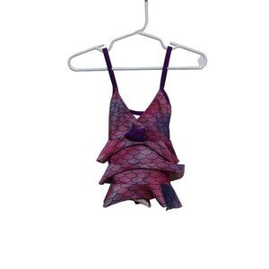 Iefiel Girls Tankini Swim Top Size 6 Purple skuG